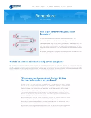 Content writing service bangalore