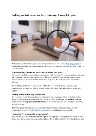 bed bug control has never been this easy