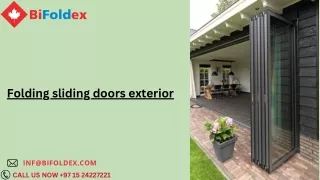Folding sliding doors exterior | Bifoldex Door in Dubai