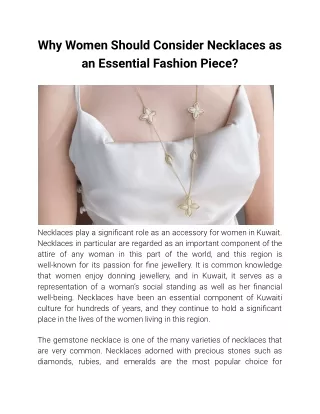 How to Choose the Perfect Necklace to Complement Your Outfit