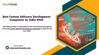 best custom software development companies