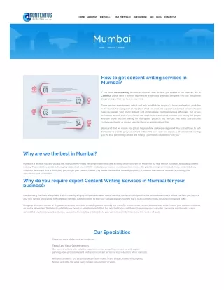 Content writing service in Mumbai