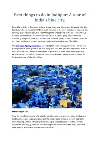 best things to do in jodhpur a tour of india