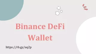 Binance Defi Wallet