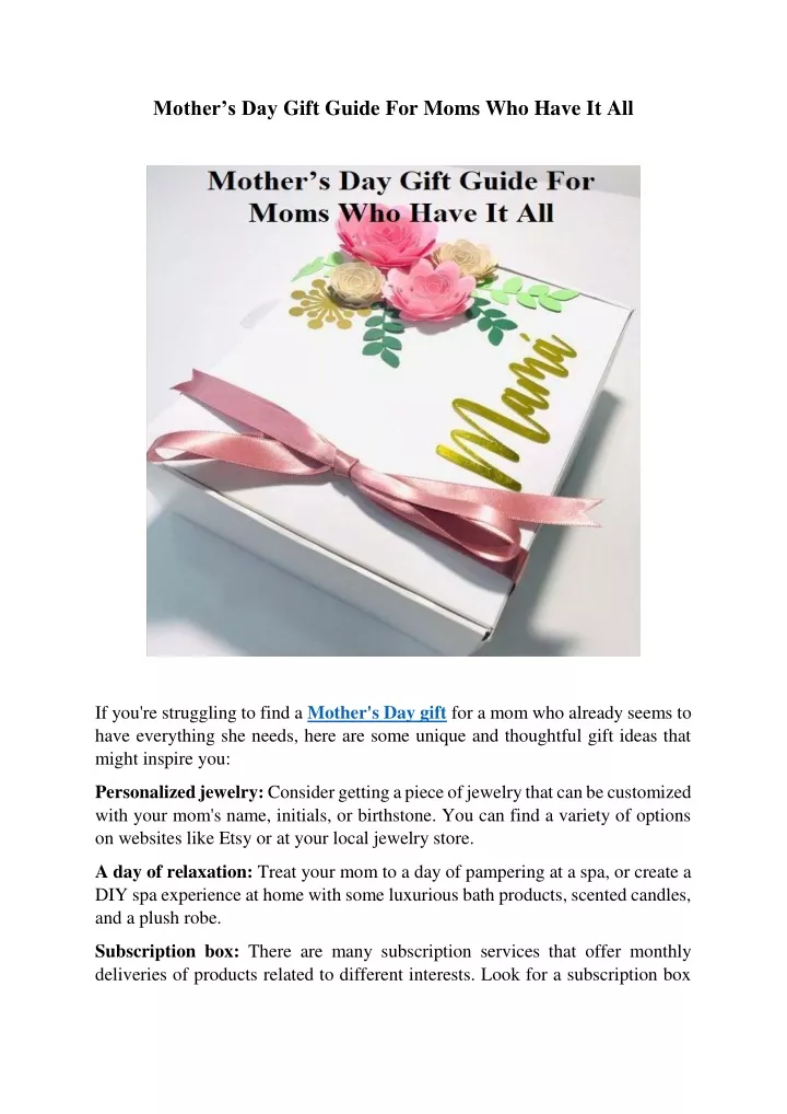 mother s day gift guide for moms who have it all