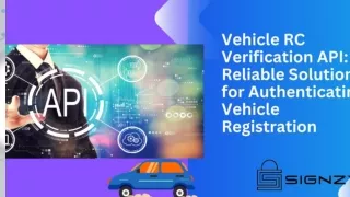 Vehicle RC Verification API_ A Reliable Solution for Authenticating Vehicle Registration