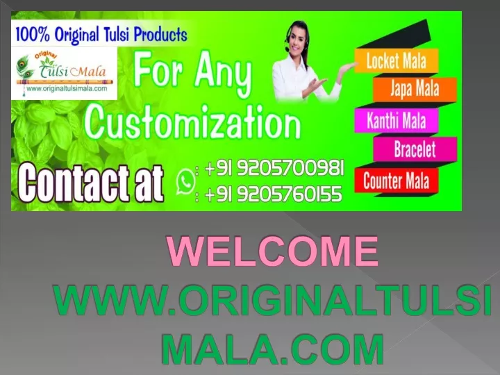 welcome www originaltulsimala com