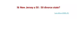Is New Jersey a 50 _ 50 divorce state_