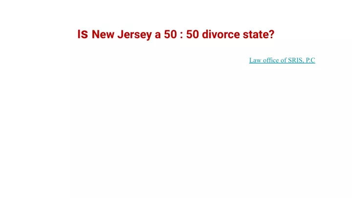 i s new jersey a 50 50 divorce state