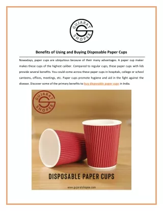 Paper Cups: Buy Disposable Paper Cups Online in Bulk or Wholesale