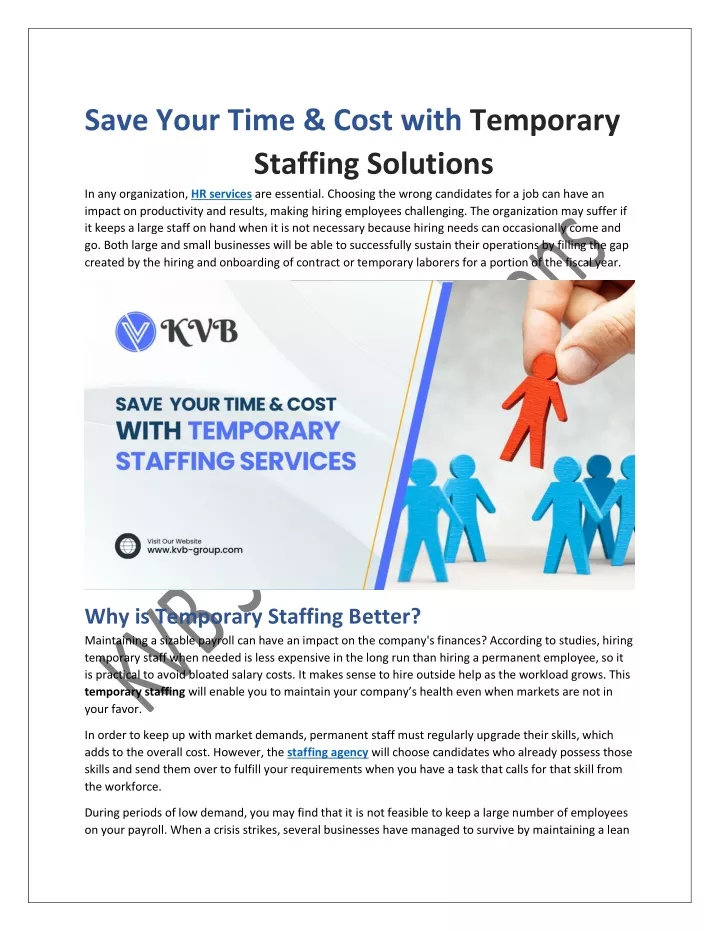 save your time cost with temporary staffing