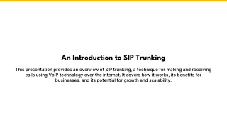 What is SIP Trunking reveiws