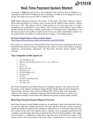 real time payment system market
