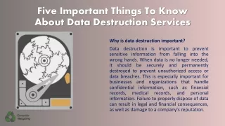 Data Destruction Service Massachusetts