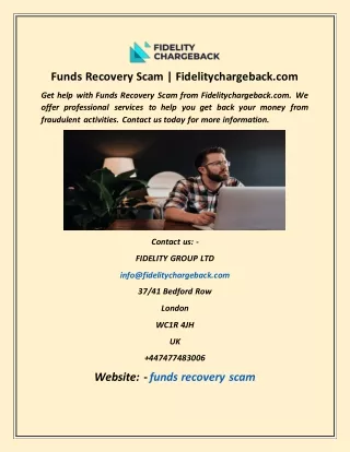 Funds Recovery Scam Fidelitychargeback com