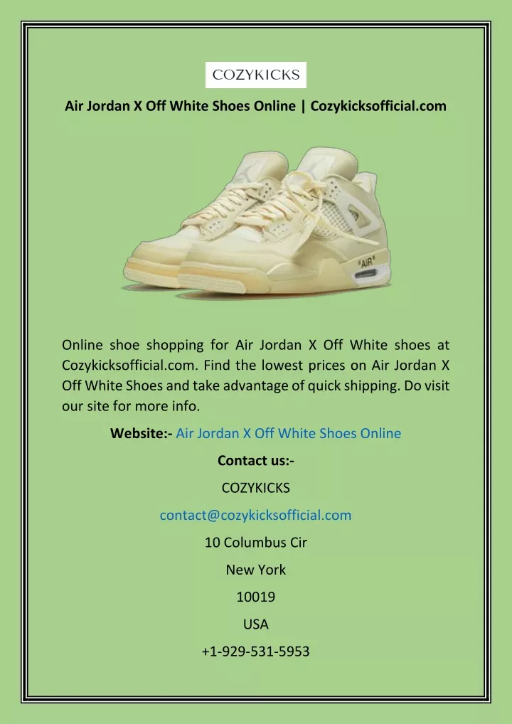 air jordan x off white shoes online