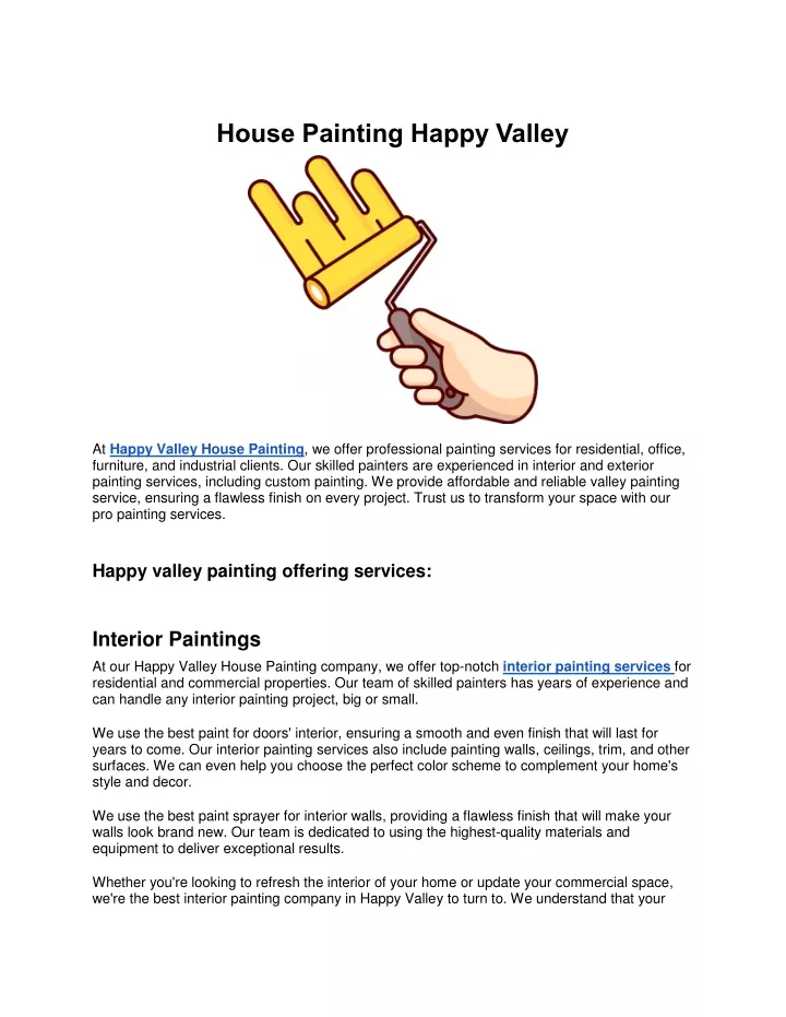 house painting happy valley