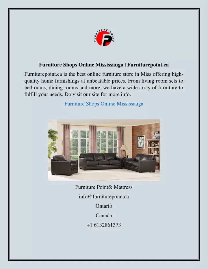furniture shops online mississauga furniturepoint