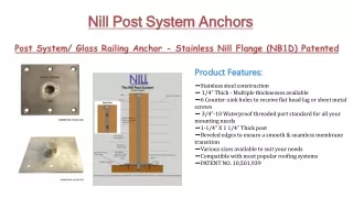 Nill Post System Anchors