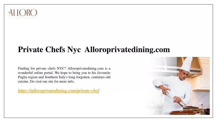 private chefs nyc alloroprivatedining com