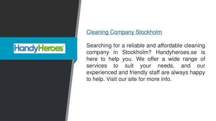 cleaning company stockholm searching