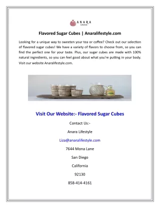 Flavored Sugar Cubes  Anaralifestyle.com