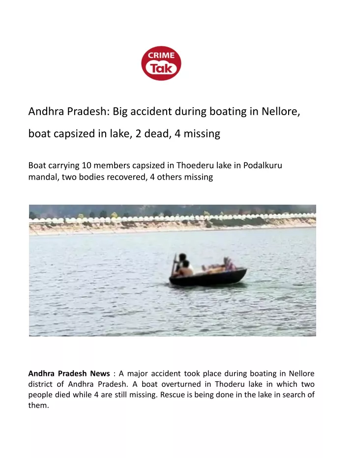 andhra pradesh big accident during boating