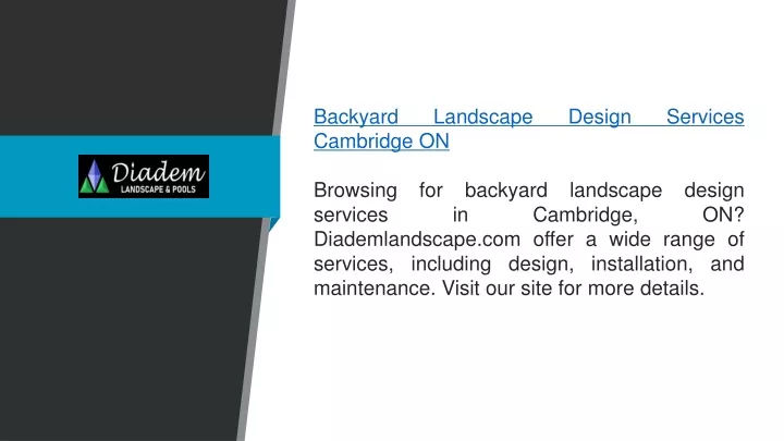 backyard landscape design services cambridge