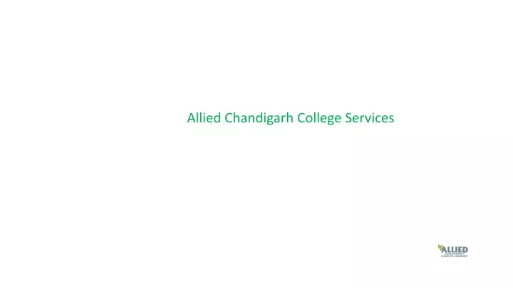 allied chandigarh college services