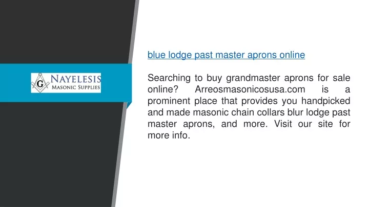 blue lodge past master aprons online searching