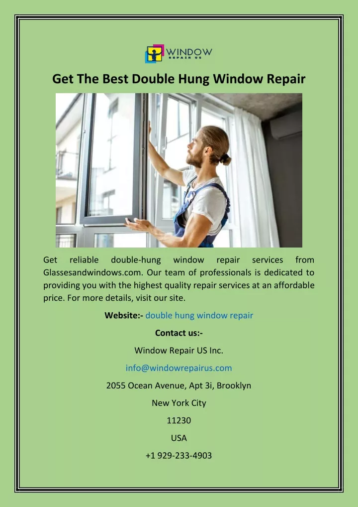 get the best double hung window repair
