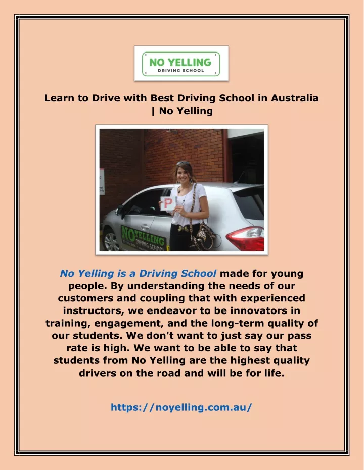 learn to drive with best driving school