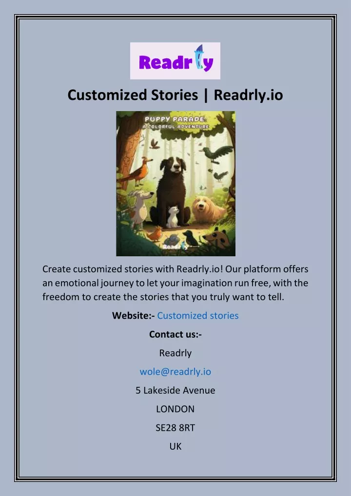 customized stories readrly io