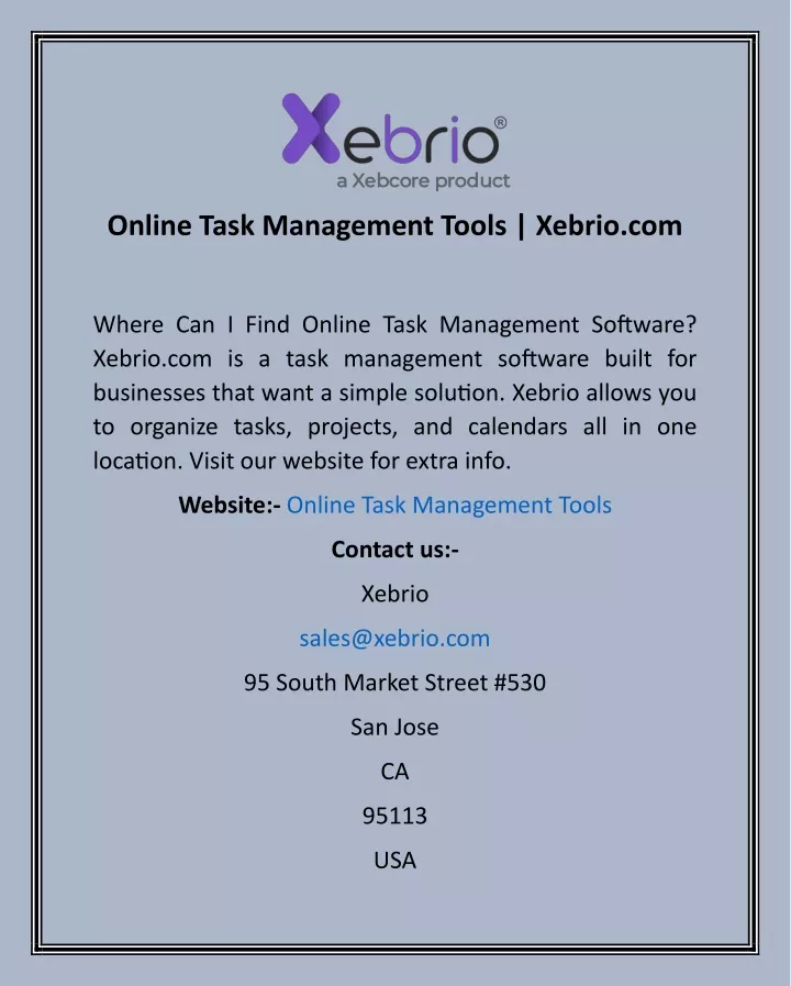 online task management tools xebrio com
