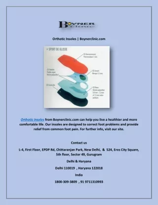 orthotic insoles boynerclinic com