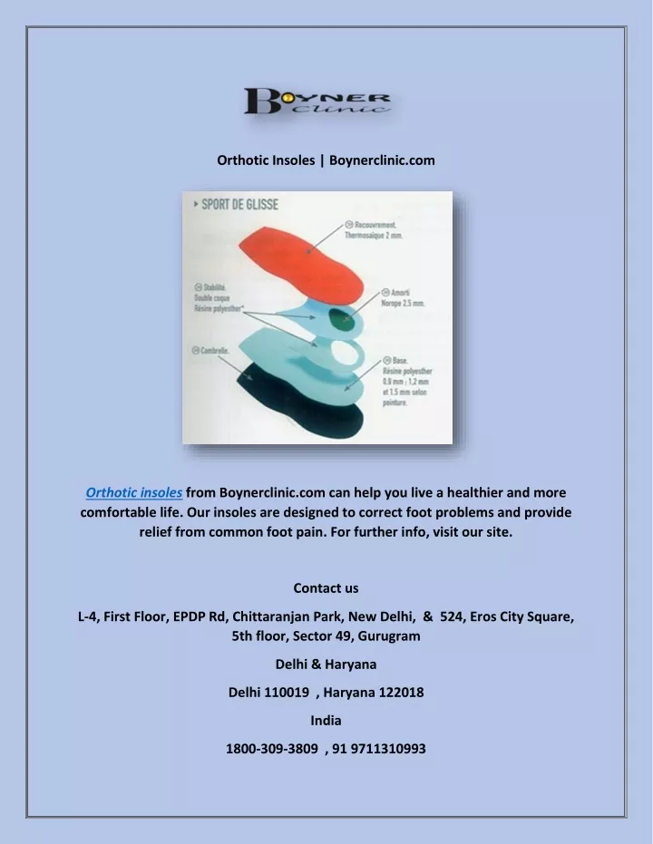 orthotic insoles boynerclinic com