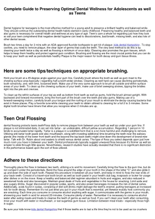Complete Overview to Maintaining Optimal Dental Wellness for Adolescents and Teenagers