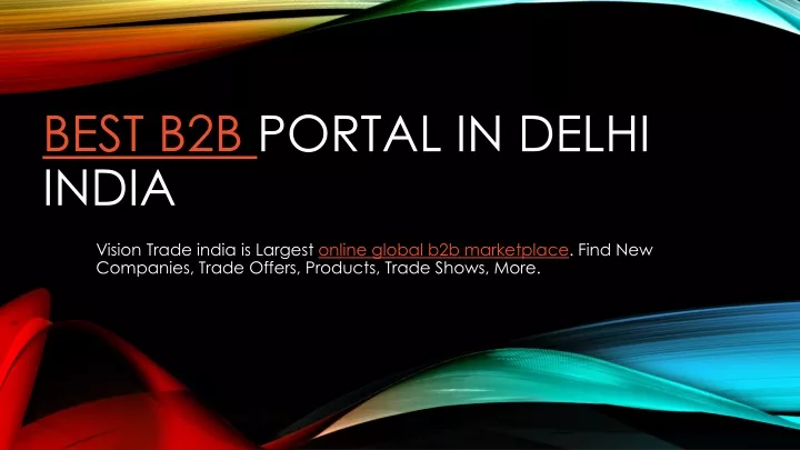 best b2b portal in delhi india