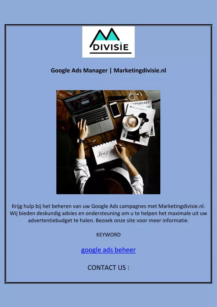google ads manager marketingdivisie nl