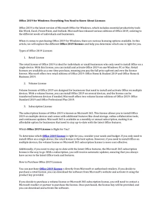 office 2019 for windows everything you need