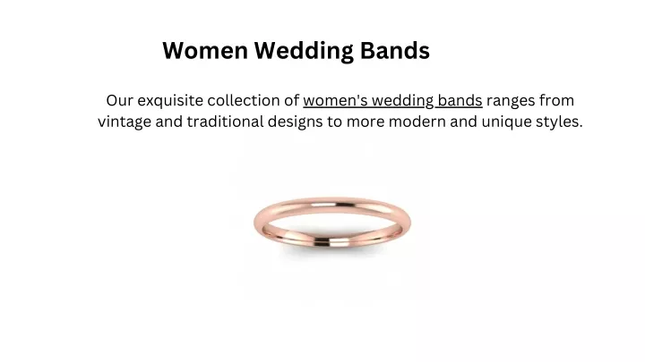 women wedding bands