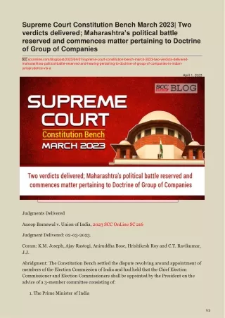 scconline.com-Supreme Court Constitution Bench March 2023 Two verdicts delivered Maharashtras political battle rese (1)