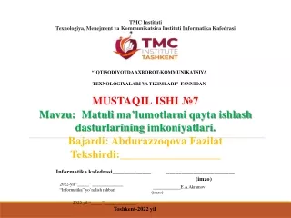 TMC Instituti7 fazilatjjjj