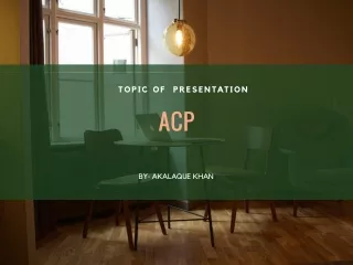topic of presentation