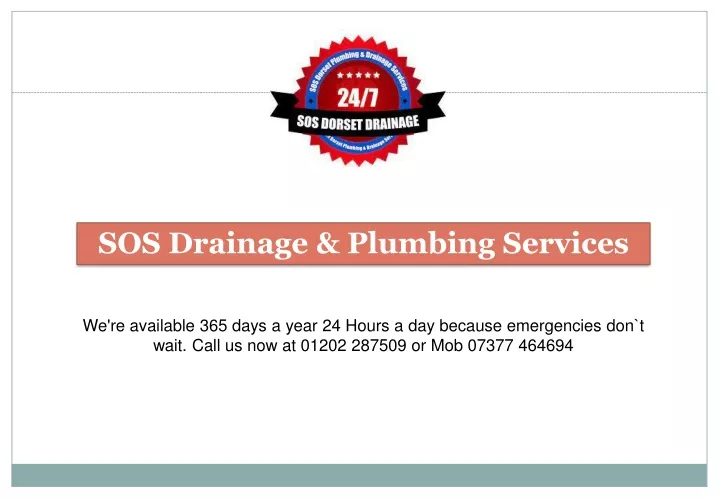 sos drainage plumbing services