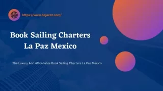 The Luxury And Affordable Book Sailing Charters La Paz Mexico