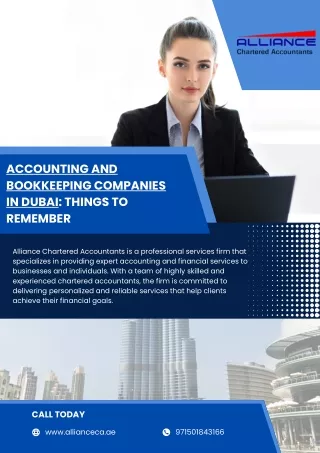 Accounting and Bookkeeping Companies in Dubai : Things to Remember