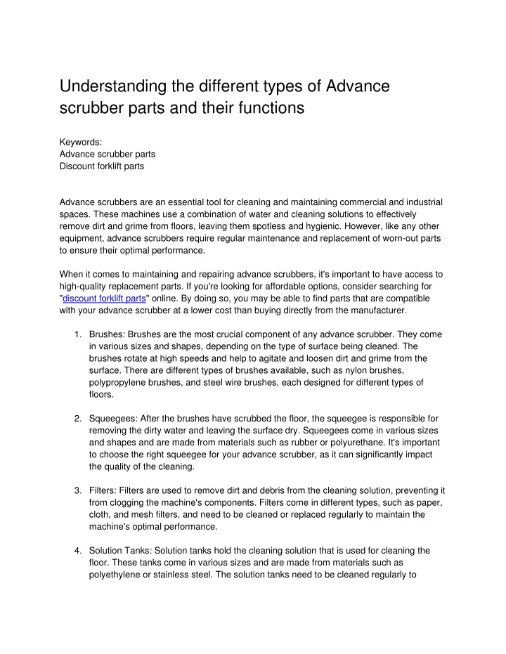 understanding the different types of advance