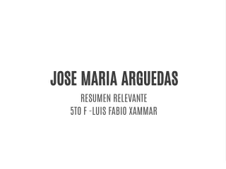 JOSE MARIA ARGUEDAS