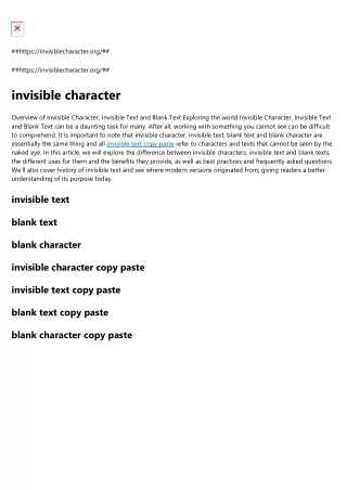 https invisiblecharacter org